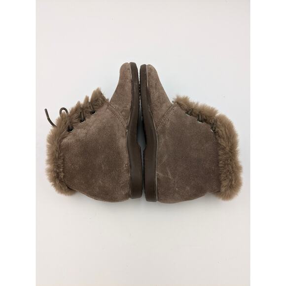 ELEPHANTITO Teddy Bootie with Laces Suede Mink Girls Boots,Little kid size EU26 - Picture 11 of 16